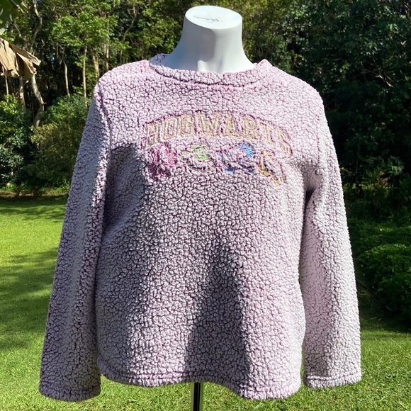 Wizarding World Harry Potter Purple Teddy Long Sleeve Sleepwear Size Medium - Picture 5 of 17